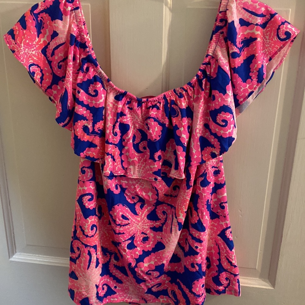 Lilly Pulitzer Ruffled Top - Picture 3 of 6